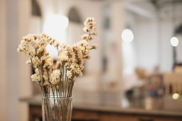 Beautiful flowers decoration inside home interior background