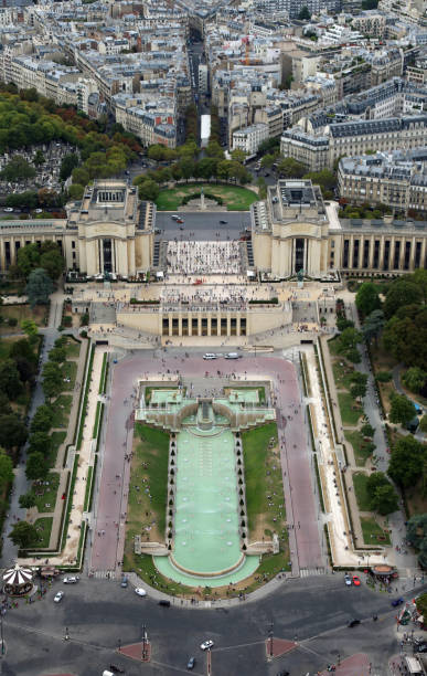 istock Paris, France - August 21, 2018: 
View from Eiffel Tower with Ch 1148868694