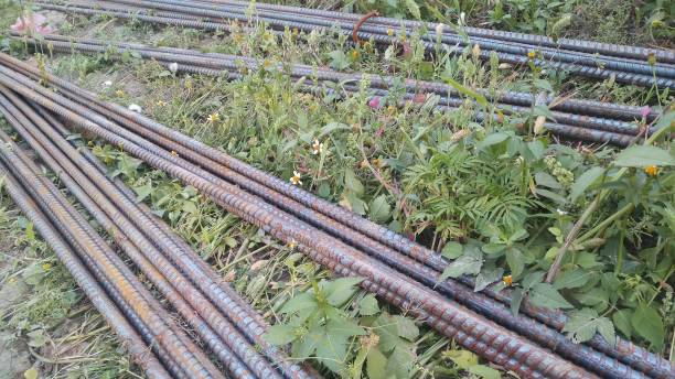 istock Iron/ steel rod stacked together. 1148874481