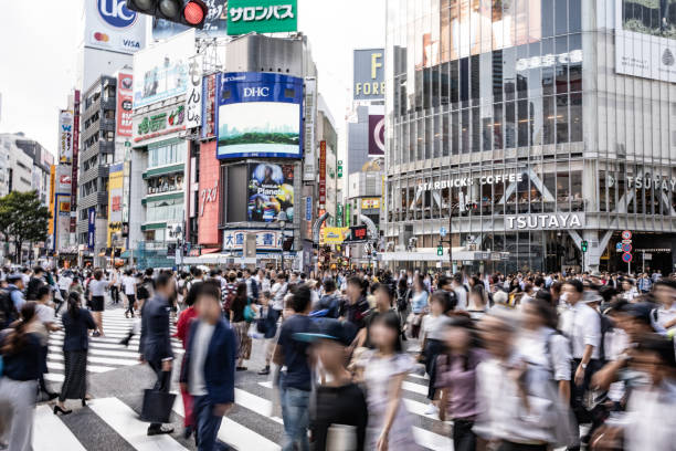 istock Rush hour at Shibuya Crossing in Tokyo downtown 1148874572