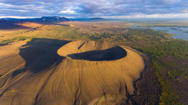 istock Valcano mount and lake in Myvatn 1148874788