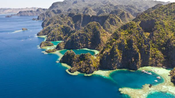istock Twin Lagoon in Coron, Palawan, Philippines. Mountain and Sea 1148874942