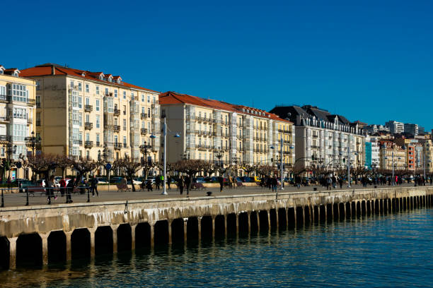 Santander, Spain. February 12, 2019. View of Santander city harbor