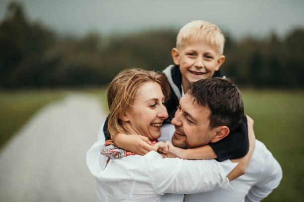 istock Happy family in nature 1148878906