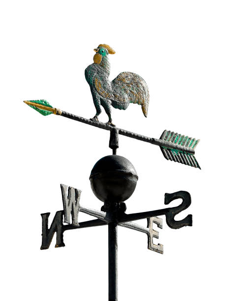 istock weathervane to indicate the wind direction with a rooster 1148879330