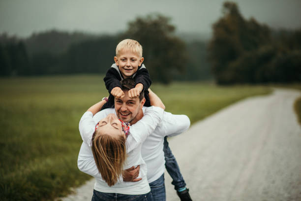 istock Happy family in nature 1148882369