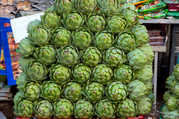background with artichoke flower, photo use for design advertising, trade and more