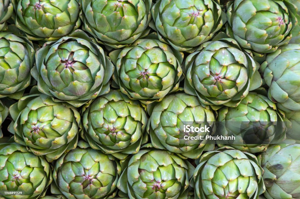 background with artichoke flower background with artichoke flower, photo use for design advertising, trade and more Artichoke Stock Photo