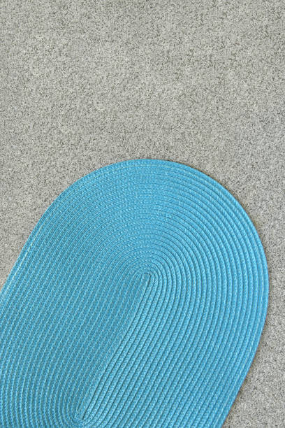 istock Blue woven napkin on stone background. 1148892758