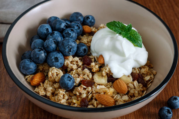 istock Granola with yogurt and blueberries 1148895075