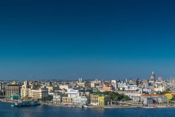 Cityscape of the Cuban capital, beautiful Havana. Travel photography. havana harbor photos stock pictures, royalty-free photos & images