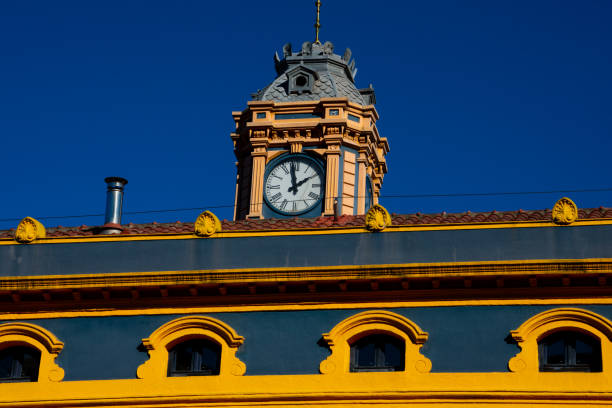 Tourist office building clock tower  (La Canilla), it was the terminal station of the Bilbao-Portugalete Railway line. Portugalete, Spain