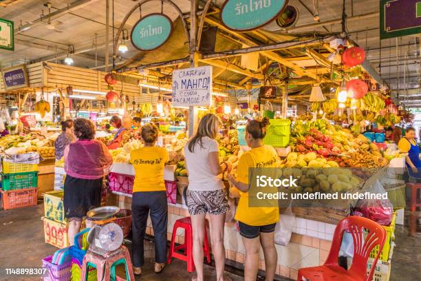 The Banzaan Fresh Market In Patong In Thailand Stock Photo - Download Image Now - Asia, Bazaar Market, Buying