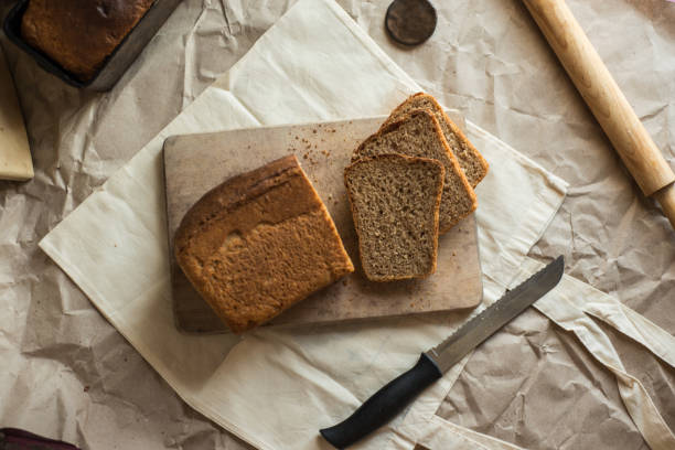 istock fresh homemade sourdough wheat form bread  served on the rustic background 1148900702