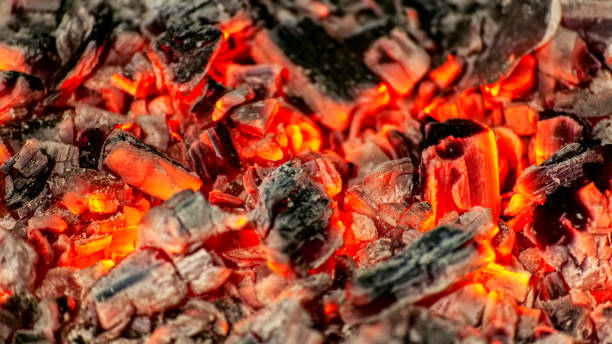 istock Abstract background of burning coals 1148901179