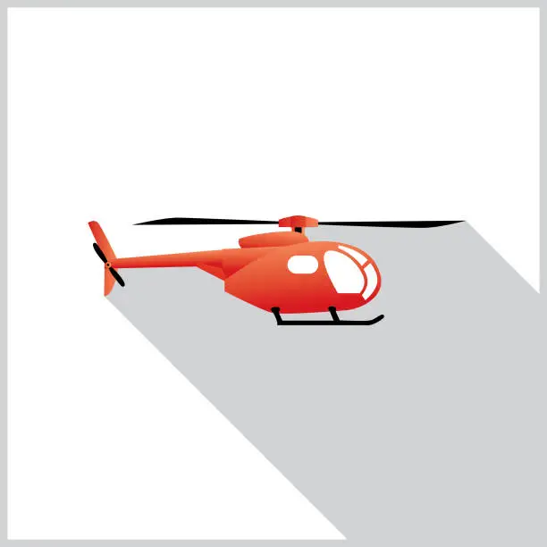 Vector illustration of Helicopter Shadow Icon