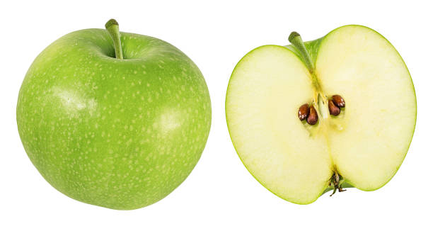 istock Green apple isolated on white background with clipping path 1148905526