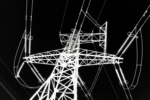 istock high-voltage  power lines at sunset. electricity distribution station. high voltage electric transmission tower. 1148907129