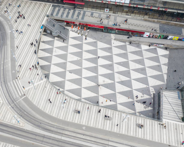 Stockholm city seen from above, cityscape, Sergels torg Stockholm city seen from above stockholm town square sergels torg sweden stock pictures, royalty-free photos & images