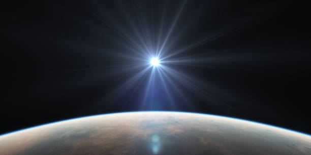 istock sunrise from planet orbit landscape 1148907378