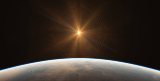 istock sunrise from planet orbit landscape 1148907382