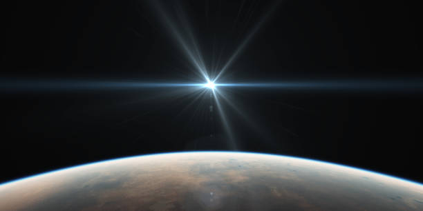 istock sunrise from planet orbit landscape 1148907479