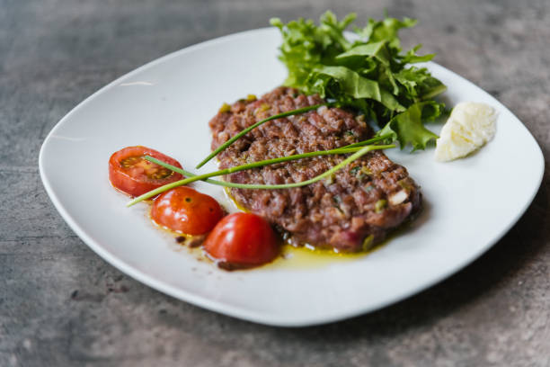 istock Grilled pork chop served in a plate with vegetable 1148907753