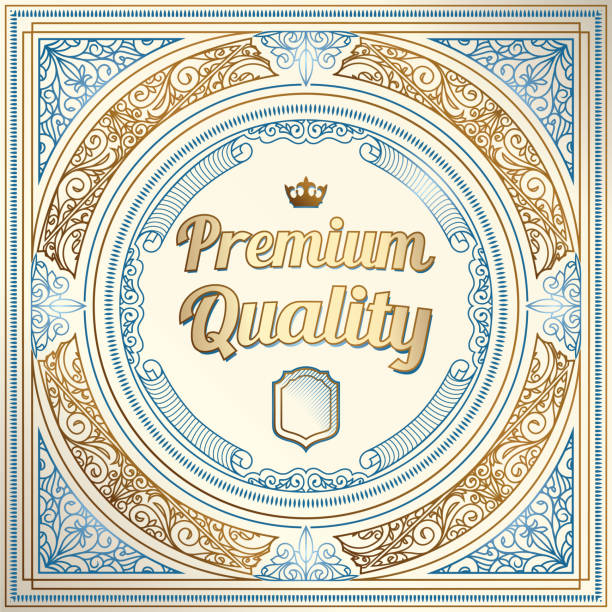istock Golden ornate art deco vintage emblem 1148908557