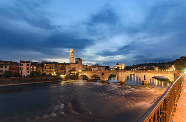 istock Panoramic view to Bridge Ponte Pietra 1148908698
