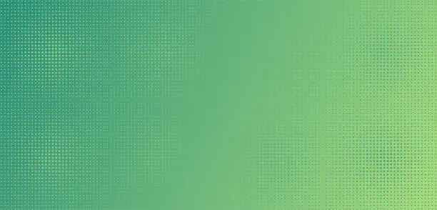 Vector illustration of Light green dots on green gradient.