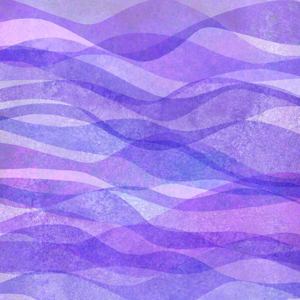 istock Watercolor transparent wave blue purple lavender colored background. Watercolour hand painted waves illustration 1148911254