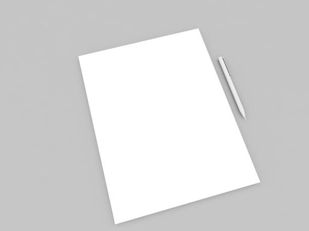istock Pen and a sheet of white paper. 1148913277