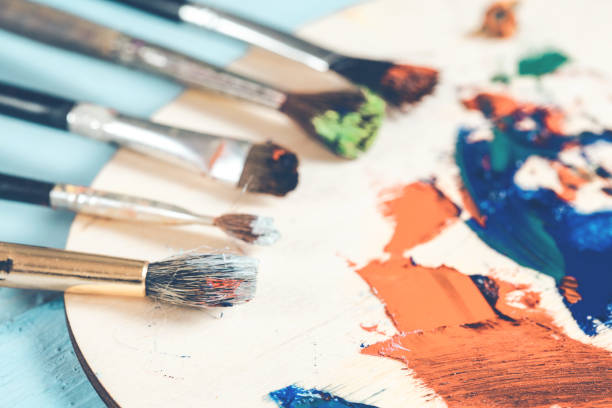 istock beautiful still life with professional art materials 1148914775