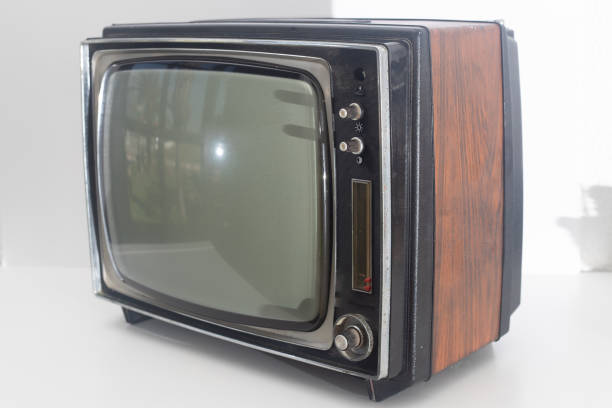 istock Old retro tv isolated in a white background. 1148915742
