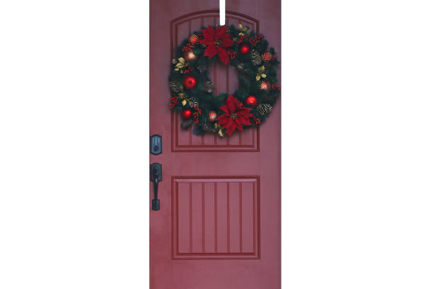 istock Christmas Wreath Red Front Door 1148921124