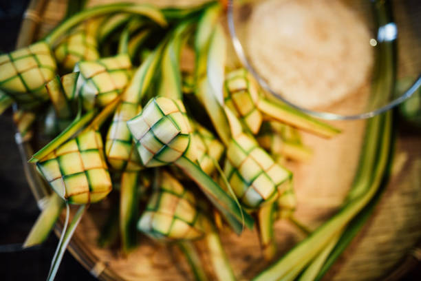 istock Ketupat in the a plate 1148922398