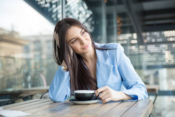 istock Thoughtful woman looking to side thinking daydreaming about future 1148927488