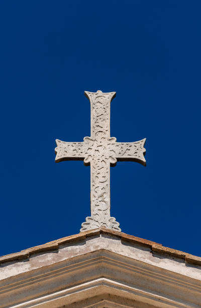istock Holy cross with blue sky 1148927846