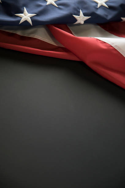 istock Memorial Day American Flag on Blank Black Chalkboard 1148939118
