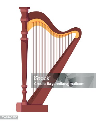 9,147 Harp Instrument Illustrations & Clip Art - iStock | Orchestra, Cello