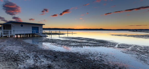istock Boat House Sunset on the Lake 1148948893