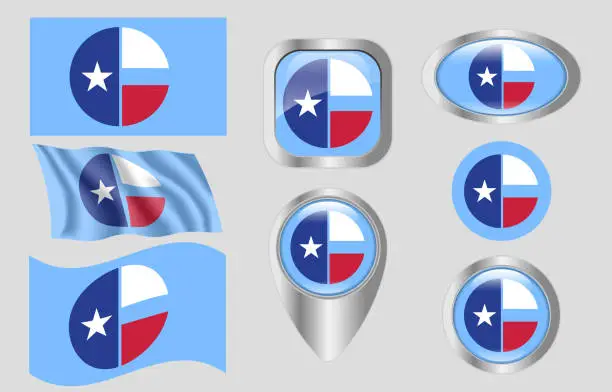 Vector illustration of Flag of Collin County, Texas