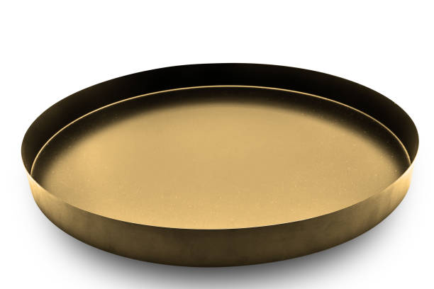 istock Golden plate isolated on white background. 1148963427