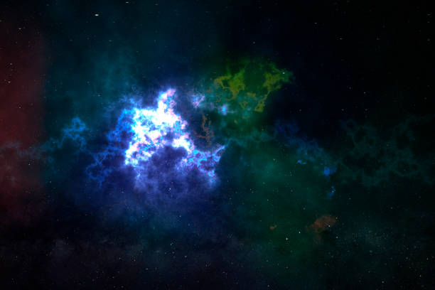 istock amazing blue and red star nebula or constellation in the space, infinite galaxy, elements of this image furnished by nasa b 1148965745