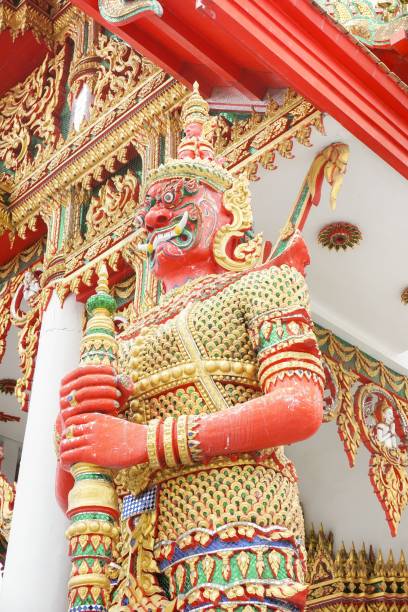 istock red Giant statue in public Thailand 1148966560