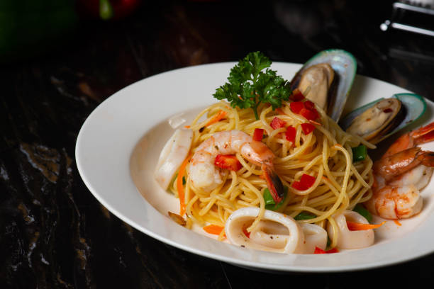 istock italian seafood saghetti with pasta with clams 1148967984