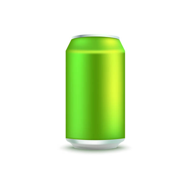 istock Blank green aluminum soda or beer can mockup. 1148969630