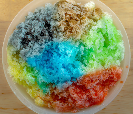 Hawaiian shave ice dessert.