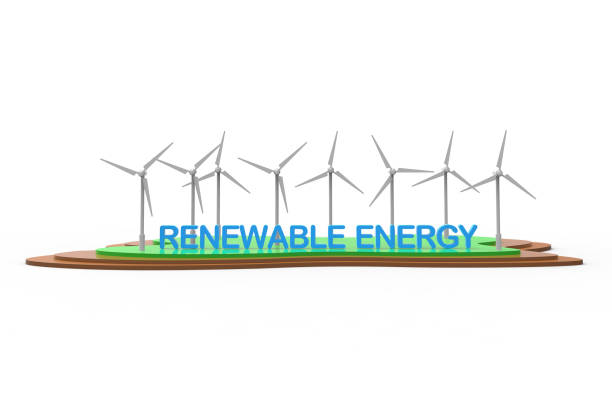 istock ECO turbine. Renewable energy isolated on white background. 3D illustration 1148980090