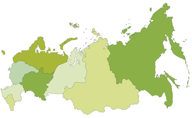 分離されたレイヤーで非常に詳細な編集可能政治ロシアの地図。 - former soviet union map russia war点のイラスト素材／クリップアート素材／マンガ素材／アイコン素材